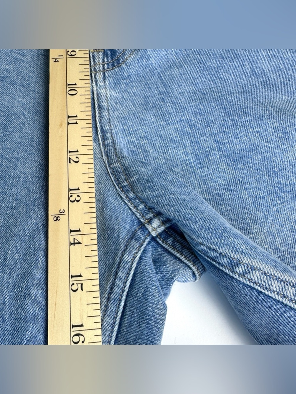 Everlane Way High Straight Leg Jeans Curvy Plus Size 18 High Rise Medium Wash - Picture 10 of 12